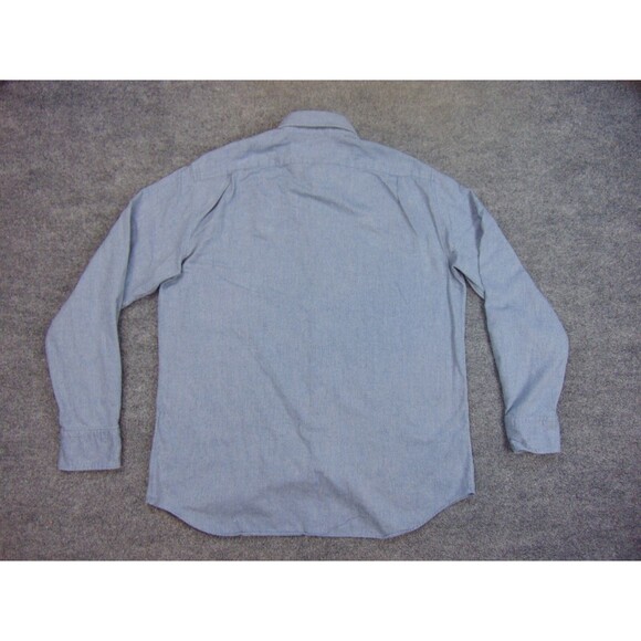Stenstorms Flannel Shirt Mens XL Fitted Blue Button Down Collar - Picture 3 of 10